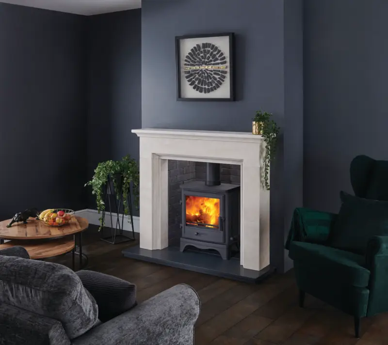 The Helston 53" Limestone Mantel