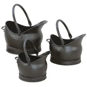Cathedral Traditional 'Helmet' Coal Buckets (Set of 3)