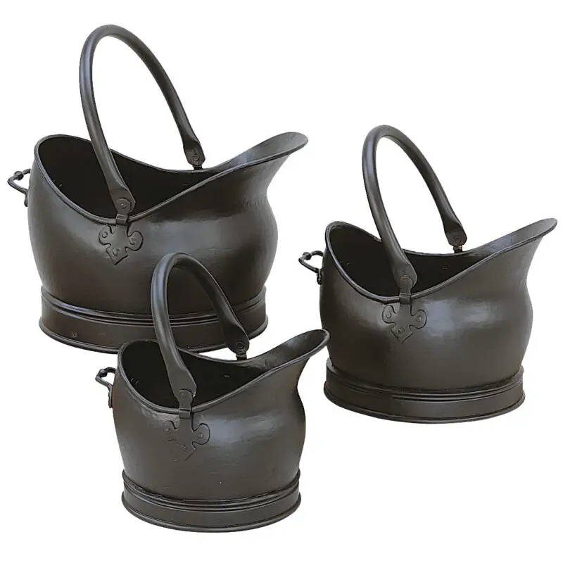 Cathedral Traditional 'Helmet' Coal Buckets (Set of 3)