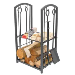 Black Steel Log Station
