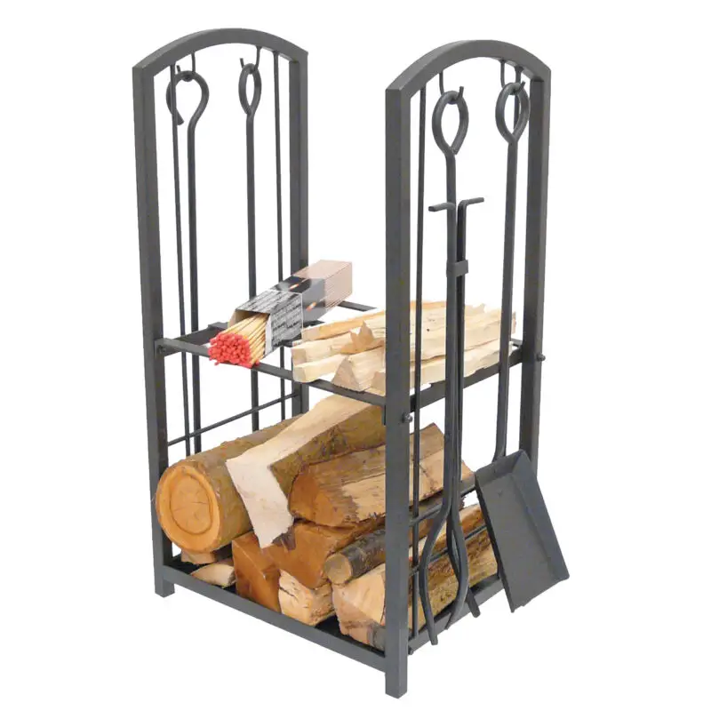 Black Steel Log Station