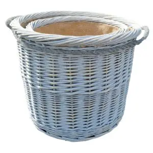 Deluxe Rope Handled Log Basket 2 Set